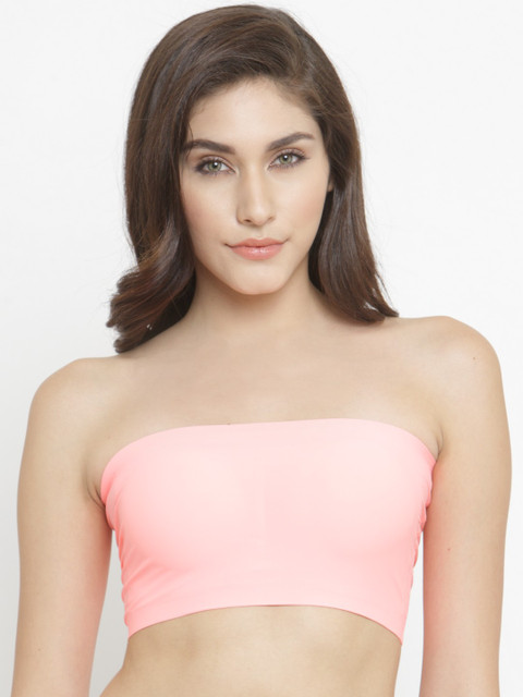 

PrettyCat Peach Solid Non-Wired Lightly Padded Bandeau Bra PC-SB-5094