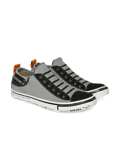 

DIESEL Unisex Grey & Black Slip-On Sneakers