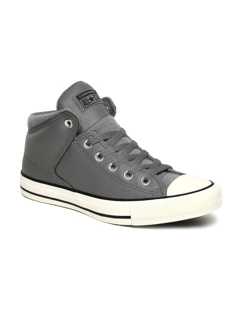 

Converse Post Game Chuck Taylor All Star High Street Grey Solid Leather Mid-Top Sneakers