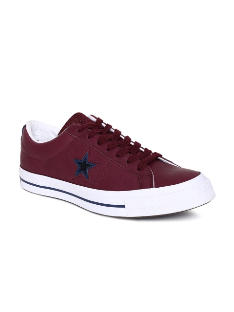 

Converse Unisex Maroon Leather Sneakers