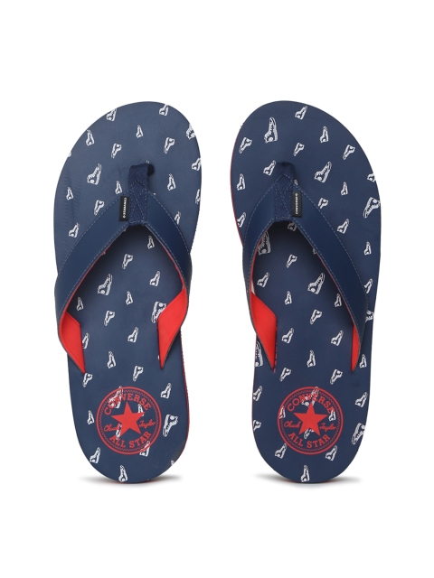 

Converse Men Navy Blue Printed Thong Flip Flops