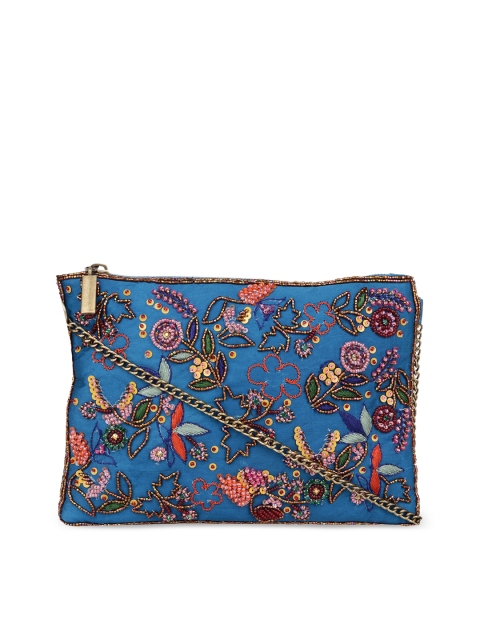 

Diwaah Blue & Multicoloured Embellished Sling Bag