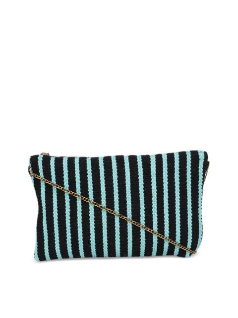 

Diwaah Black & Blue Self Design Sling Bag