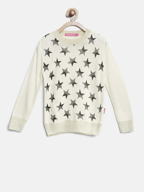 

Wingsfield Girls Off-White Printed Pullover