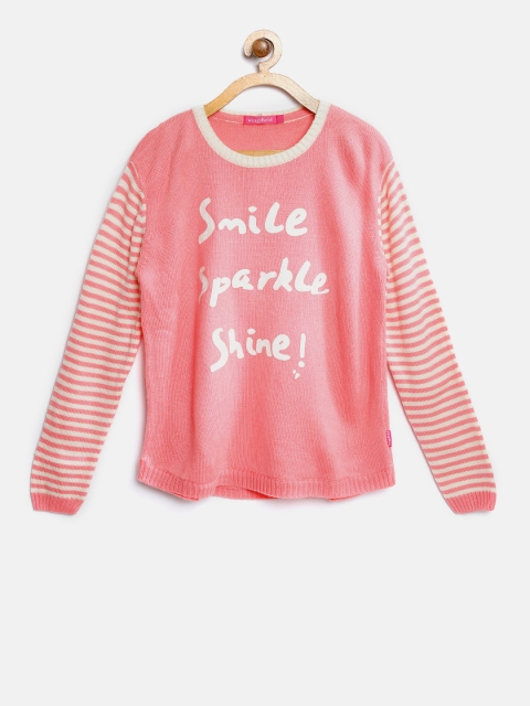 

Wingsfield Girls Pink Printed Pullover