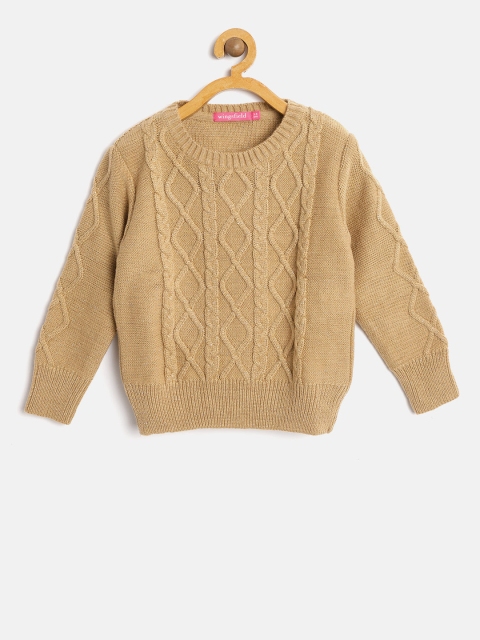 

Wingsfield Girls Beige Cable Knit Sweater