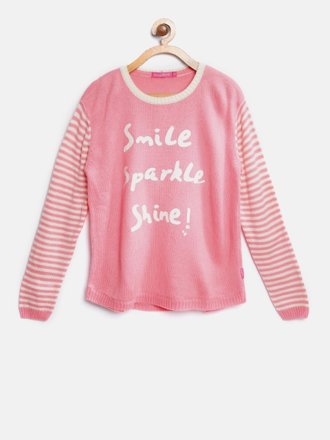 

Wingsfield Girls Pink Printed Pullover