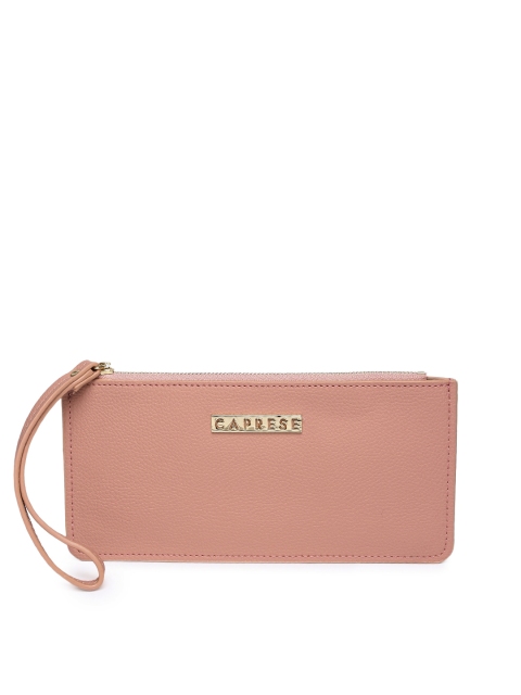 

Caprese Women Pink Solid Grenda Wallet