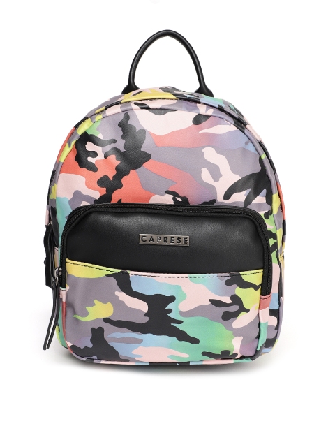 

Caprese Women Multicoloured Camouflage Print Donatella Backpack, Multi