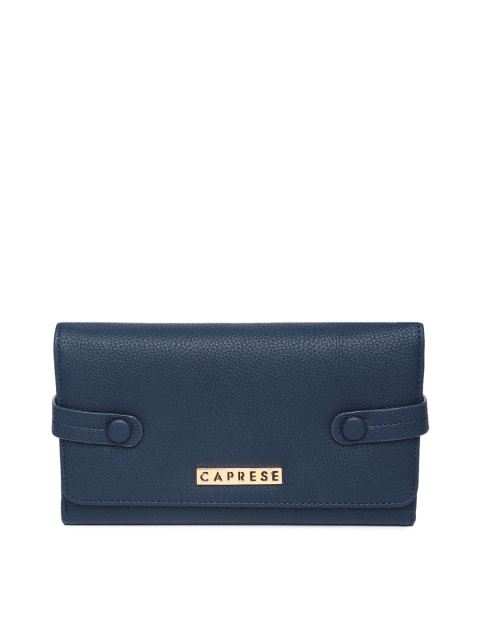 

Caprese Women Blue Textured Three Fold Brenda Wallet