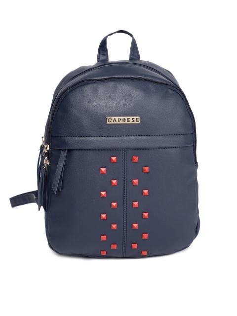 

Caprese Women Navy Studded Lola Backpack, Navy blue