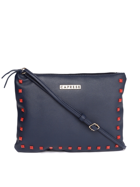 

Caprese Navy Blue Studded Lola Sling Bag