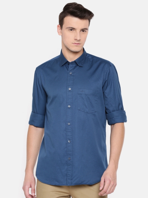 

ColorPlus Men Blue Tailored Fit Solid Casual Shirt