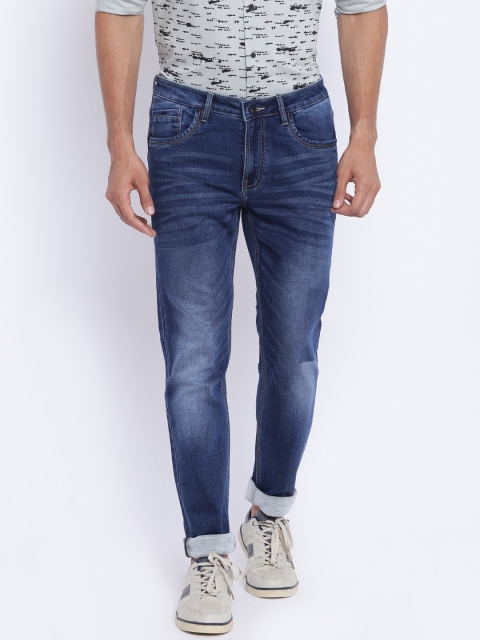 

Blackberrys Men Navy Blue Regular Fit Mid-Rise Clean Look Stretchable Jeans