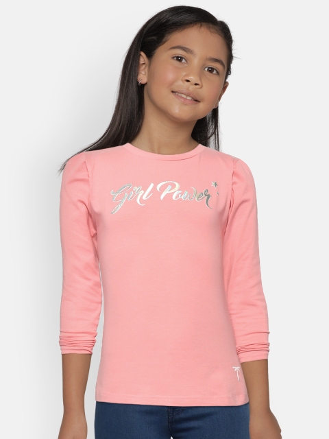 

Palm Tree Girls Pink Printed Detail T-shirt