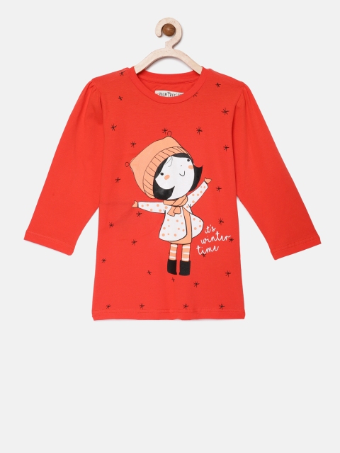 

Palm Tree Girls Red Printed Top