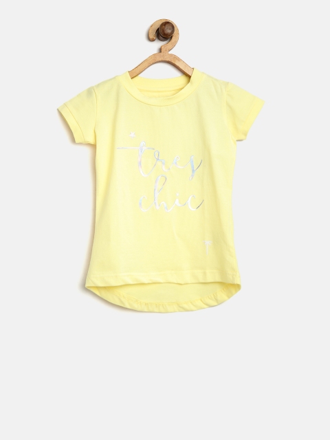 

Palm Tree Girls Yellow Printed T-shirt
