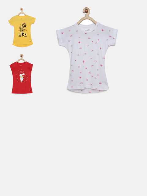 

Palm Tree Girls Pack Of 3 Top, Red