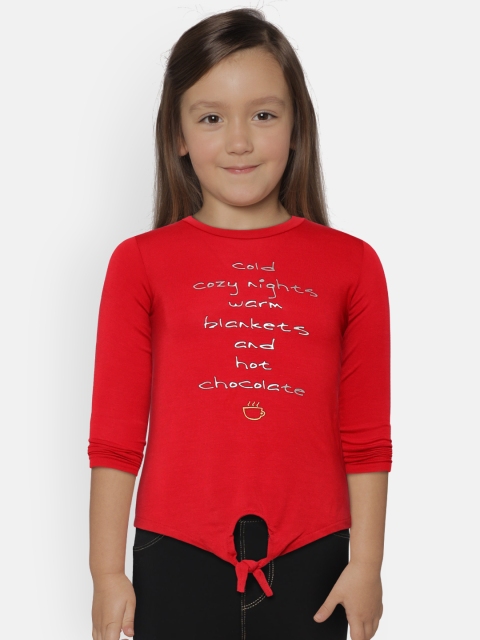

Palm Tree Girls Red Printed Top