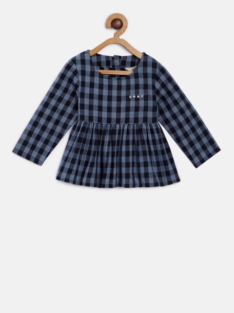 

Gini and Jony Girls Blue Checked Peplum Top