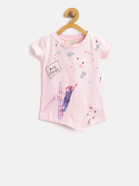 

Gini and Jony Girls Pink Printed Top