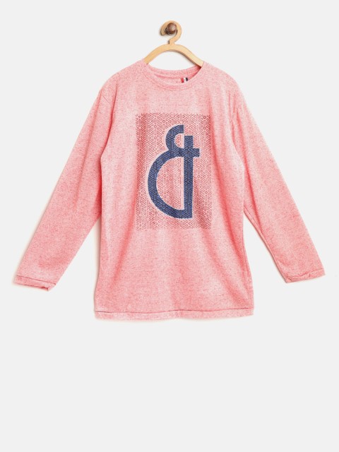 

Gini and Jony Boys Peach-Coloured Printed Round Neck T-shirt