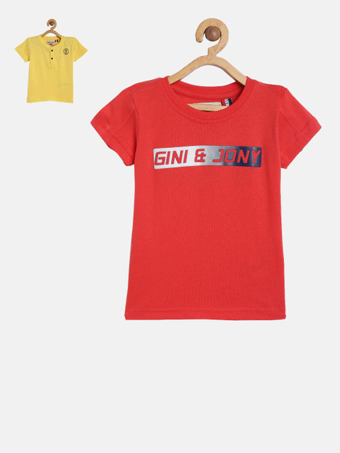 

Gini and Jony Boys Pack of 2 T-shirts, Red