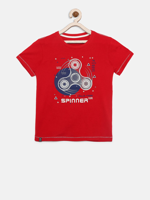 

Palm Tree Boys Red Printed Round Neck T-shirt