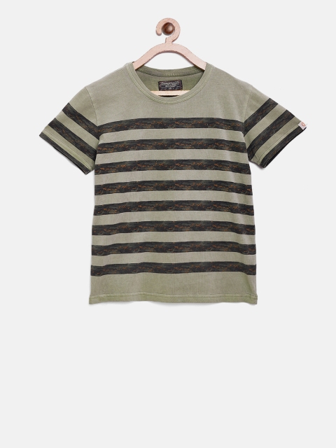 

Gini and Jony Boys Grey & Blue Striped T-shirt