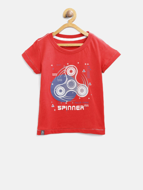 

Palm Tree Boys Red Printed Round Neck T-shirt