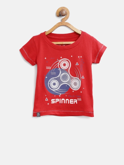 

Palm Tree Boys Red Printed Round Neck T-shirt
