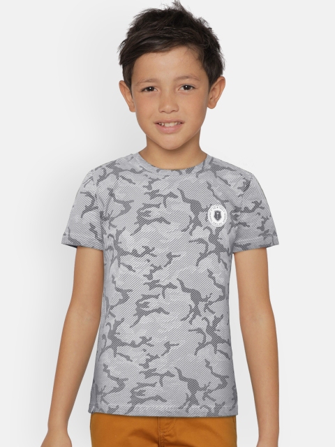 

Palm Tree Boys Grey Printed Round Neck T-shirt
