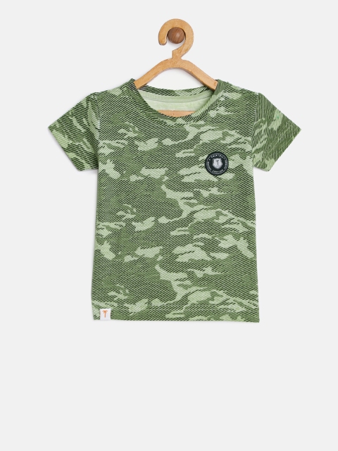

Palm Tree Boys Green Printed Round Neck T-shirt