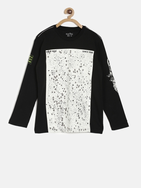 

Palm Tree Boys Black Printed Round Neck T-shirt
