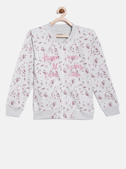 

Gini and Jony Girls Grey Printed Sweatshirt