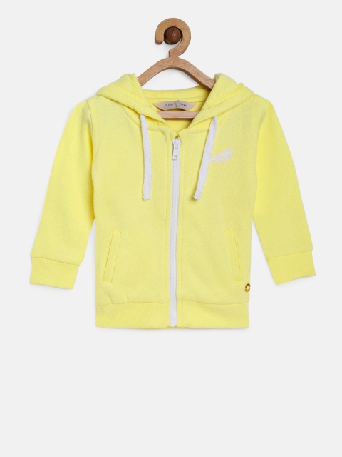 

Gini and Jony Girls Yellow Solid Jacket