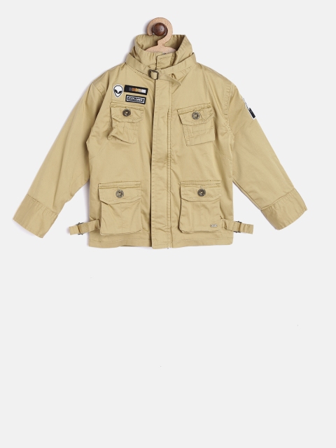 

Gini and Jony Boys Khaki Solid Tailored Jacket