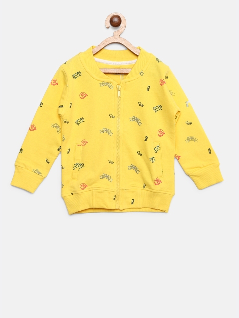 

Palm Tree Girls Yellow Printed Sweatshirt