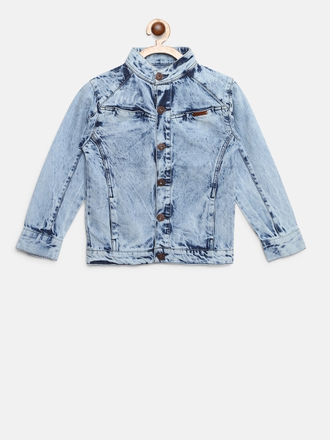 

Gini and Jony Boys Blue Acid-Wash Denim Jacket