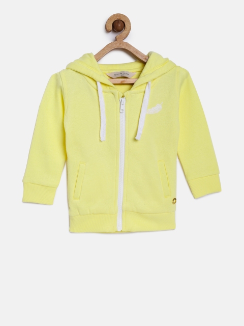 

Gini and Jony Girls Yellow Solid Jacket
