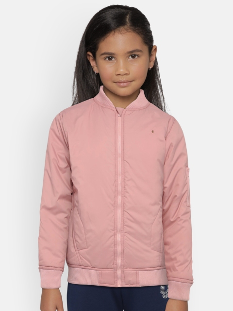 

Gini and Jony Palm Tree Girls Pink Solid Jacket