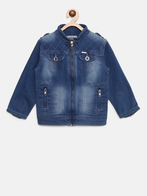 

Gini and Jony Boys Navy Blue Washed Denim Jacket