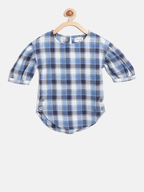 

Gini and Jony Girls Blue Checked Top