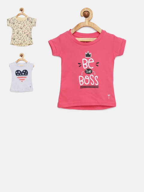 

Palm Tree Girls Pack Of 3 Top, Pink