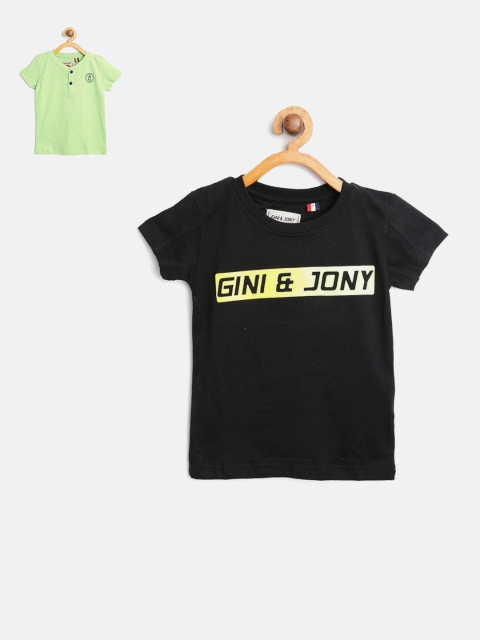 

Gini and Jony Boys Pack of 2 T-Shirts, Black