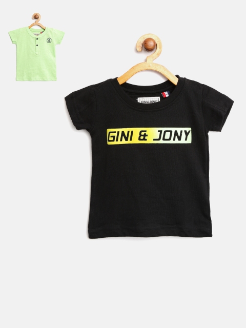 

Gini and Jony Boys Pack of 2 T-shirts, Black