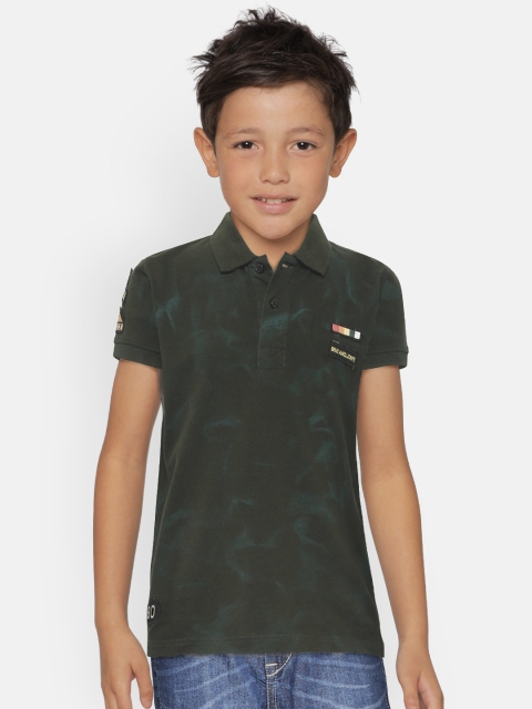 

Gini and Jony Boys Green Dyed Polo Collar T-shirt