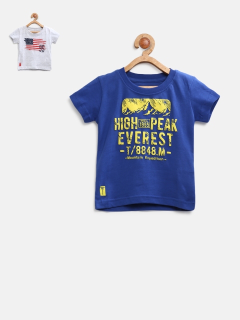 

Palm Tree Boys Pack of 2 Printed T-shirt, Blue