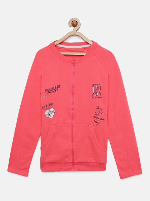 

Gini and Jony Girls Pink Printed Sweatshirt