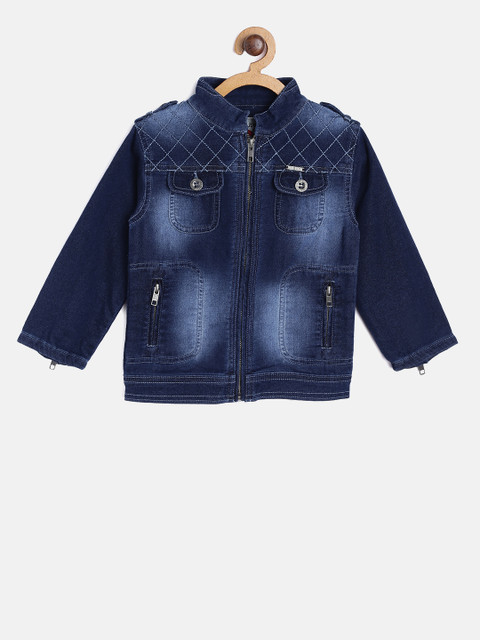 

Gini and Jony Boys Navy Blue Washed Denim Jacket